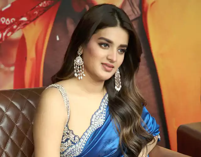 Nidhi Agarwal at The Raja Saab Blockbuster Meet